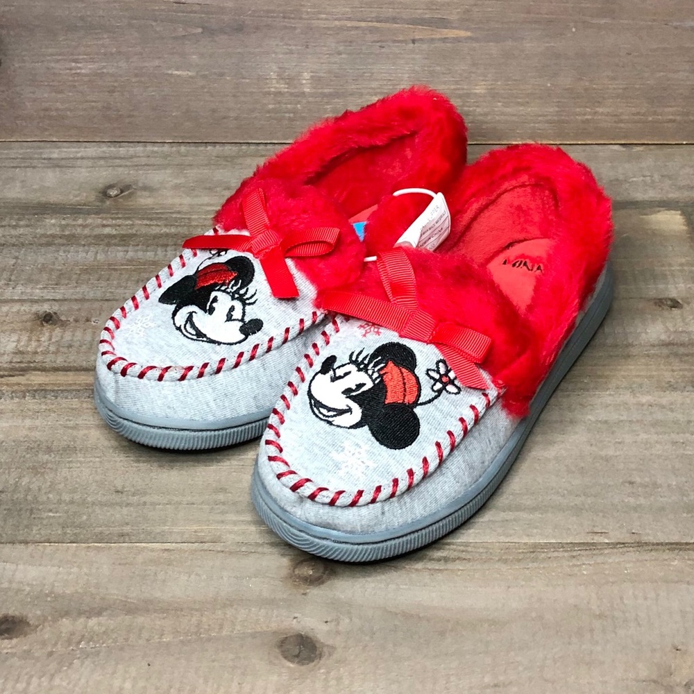 Disney Minnie Mouse Moccasin Slippers